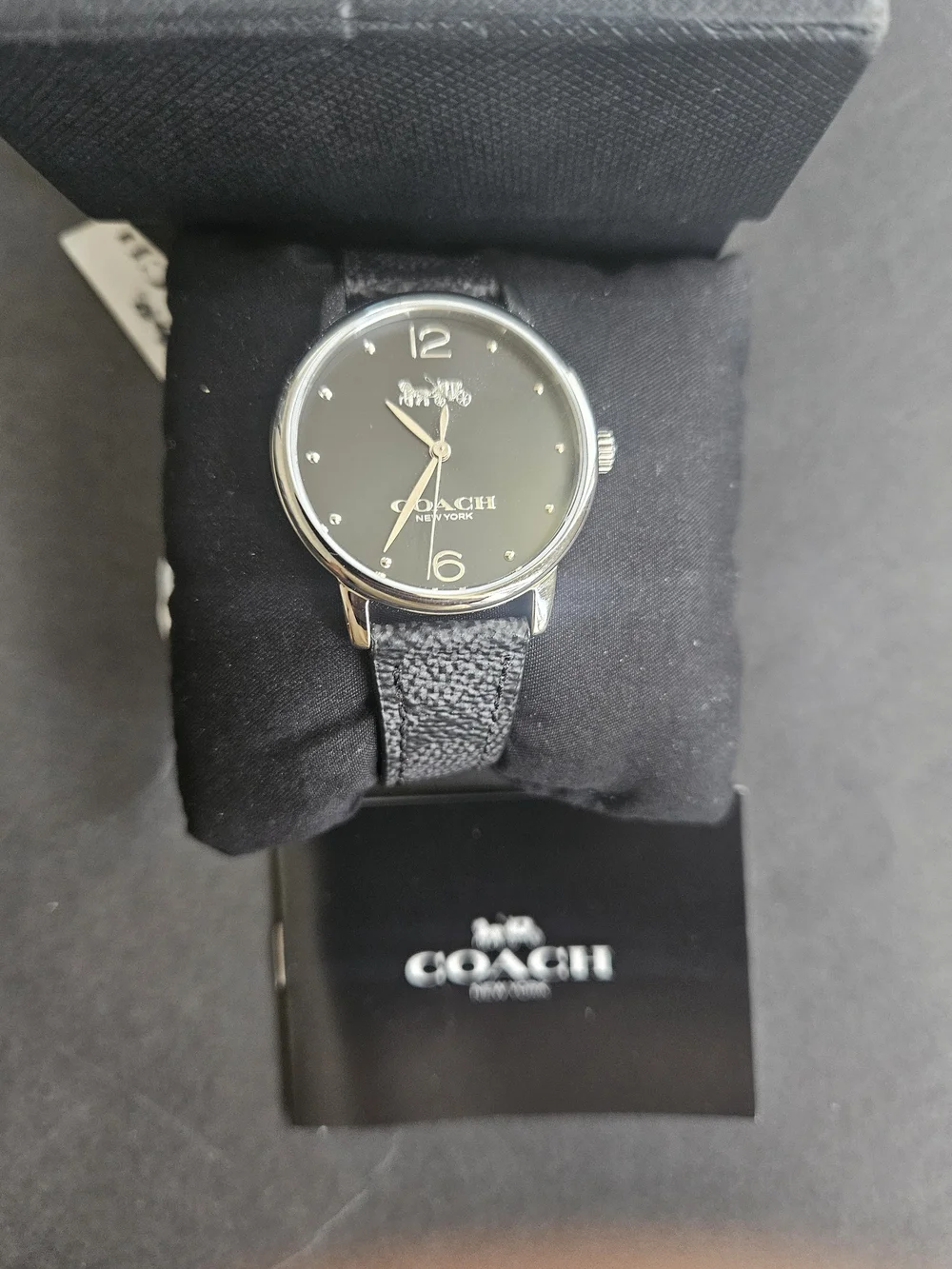 Coach Grand 36mm Women's Watch Stainless Steel Case Black Dial